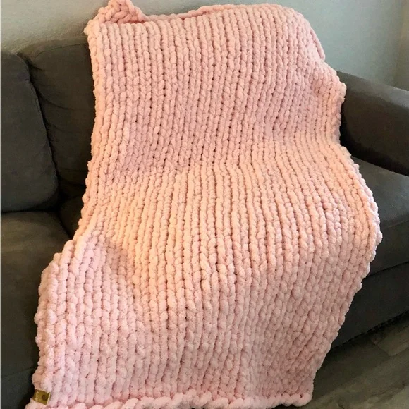 Hot Pink Pink Big Knit Blanket Hot Pink Bernat Blanket Yarn Pink